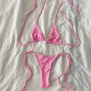 Pink Triangle Bikini Set